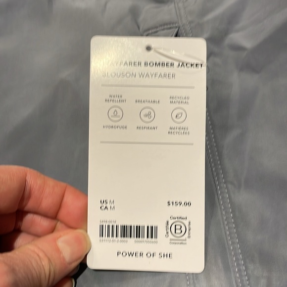 NWT Athleta Wayfarer Bomber Jacket—Size Medium in Coastline Blue - Picture 4 of 5